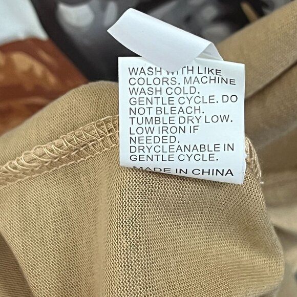 Shein Mens Shirt XXL Beige Mechanical Bear TShirt Crew Neck‎ - Picture 3 of 4